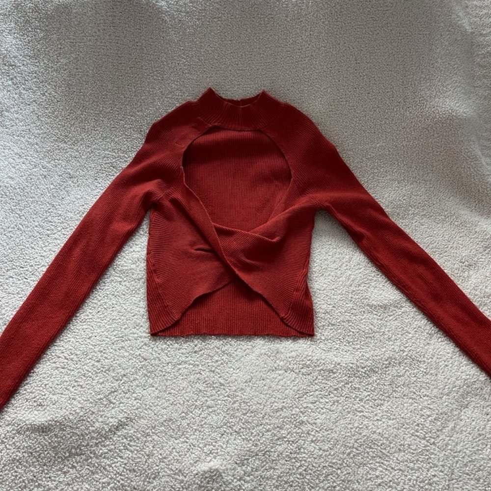 Peach Love California High Neck Sweater